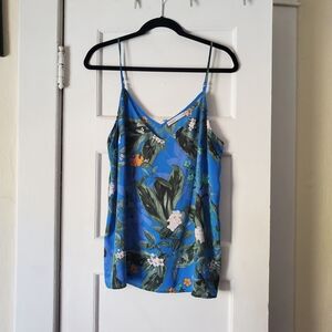 Oasis Blue Tropical Print Cami